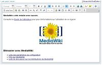 Captura de pantalla del editor visual para MediaWiki